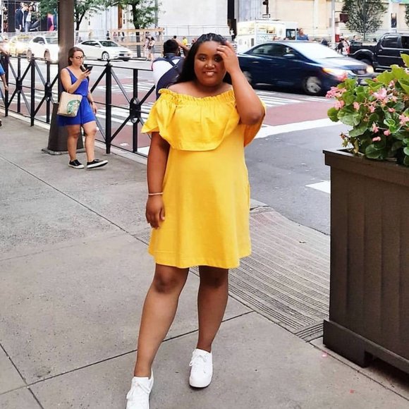 H&M Yellow Off-the-Shoulder Dress - Picture 2 of 2